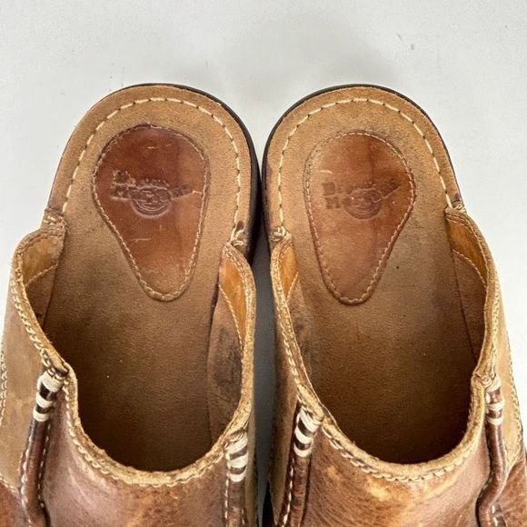 Dr. Martens Doc sandals mens size 9 slides brown leather slip on - Picture 9 of 15